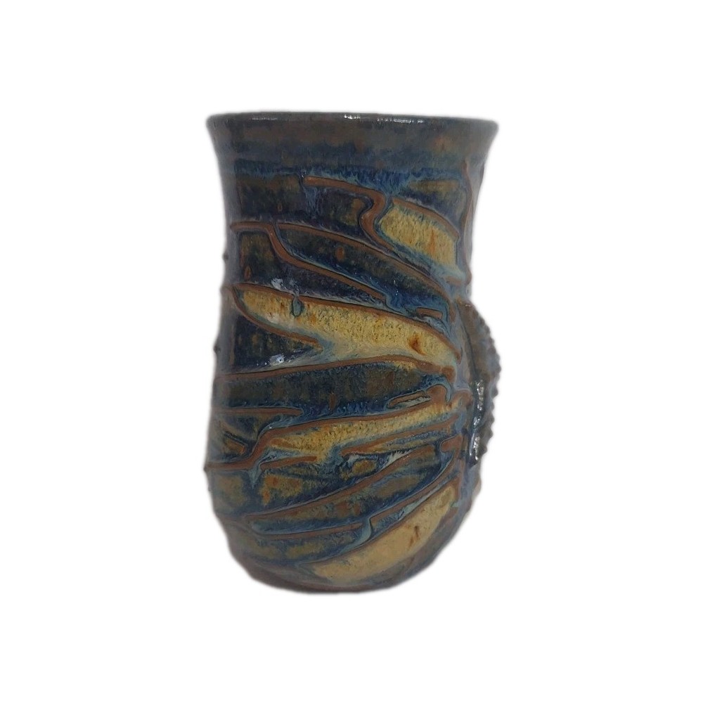 MCM Ceramic Medium Size Vase Featuring A Starfish Raised Art Work EUC