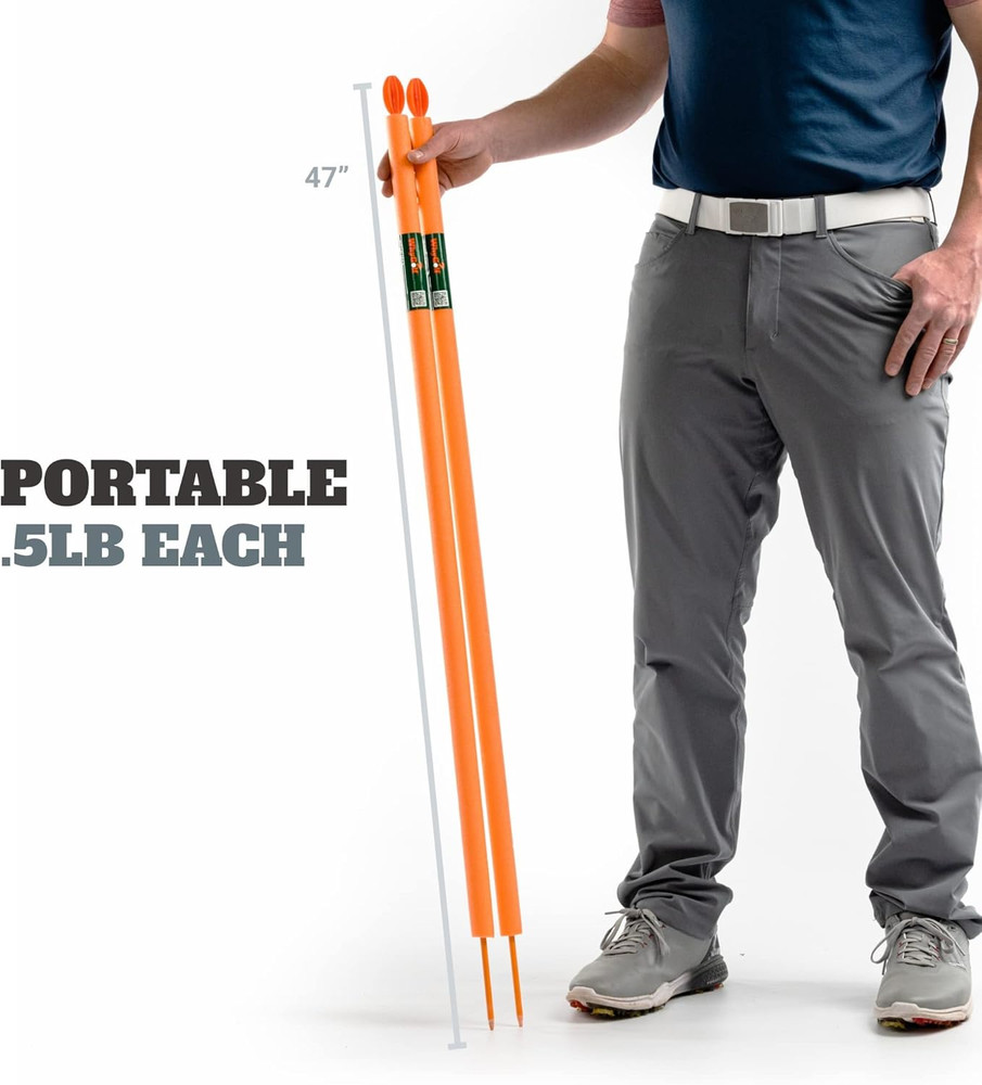Padded Golf Alignment Rods - Golf Alignment Sticks with Protective Padding, Crea