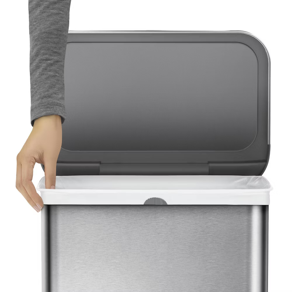 simplehuman Motion-Sensor Trash Can Touchless Operation 58L Voice Motion Sensor