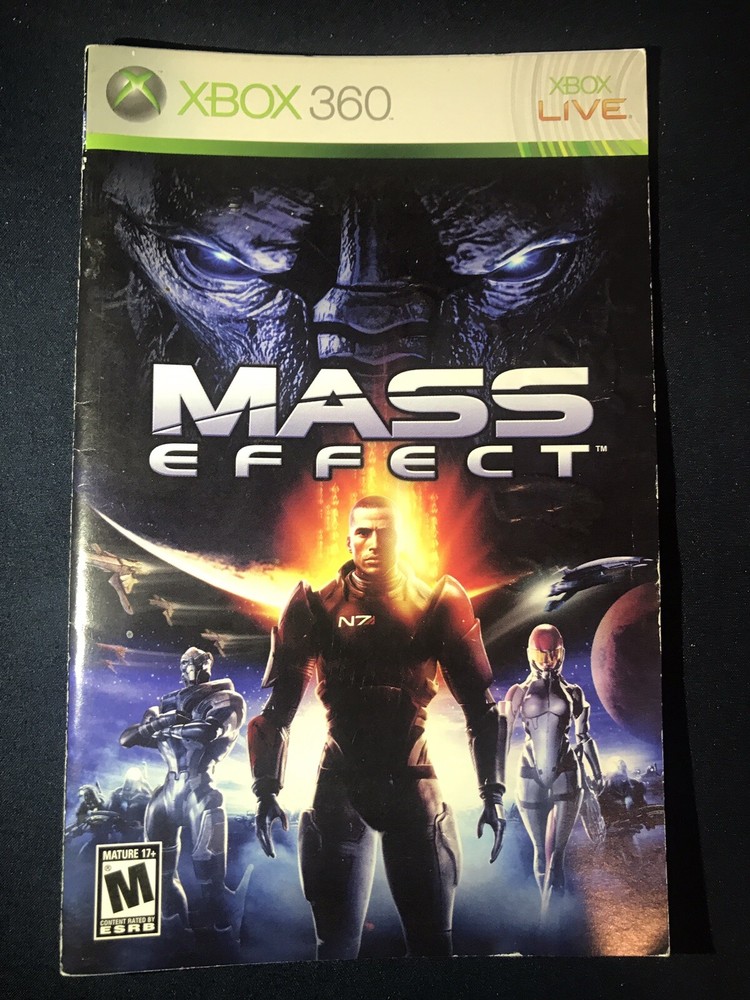 🔥Mass Effect (Microsoft Xbox 360, 2007) ORIGINAL MANUAL ONLY🔥