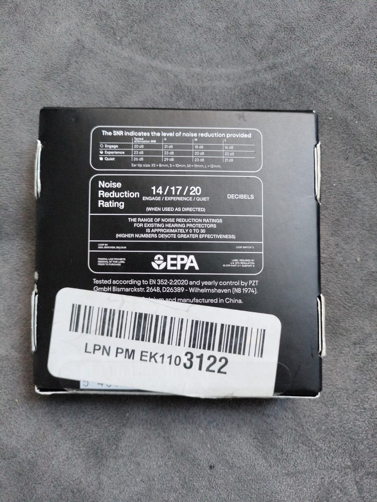 New Loop Switch 2 EMERALD Ear Plugs for Noise Reduction 14/17/20 Sealed