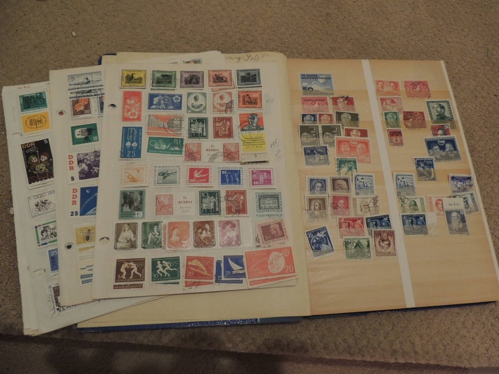 German DDR Stamp Collection 1948-late 1960s Mint, Mostly Used (some postally)