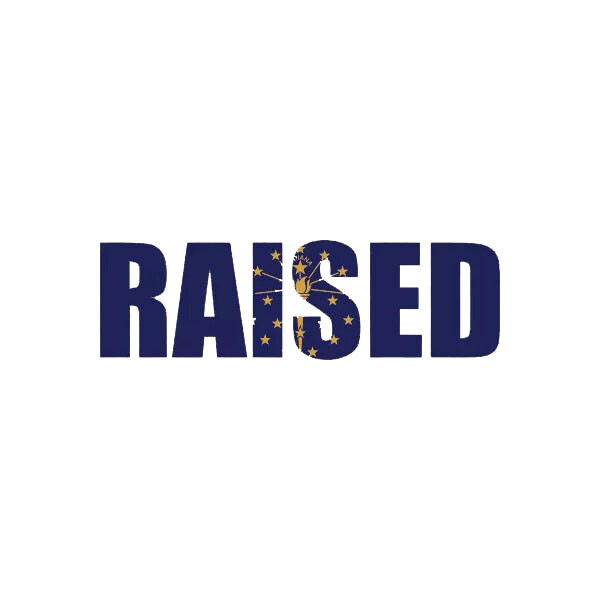 Indiana Raised State Flag Sticker