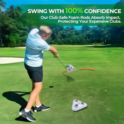 Golf Swing Training Aid - Alignment Discs & Rods for Setup, Posture & Swing Fixe