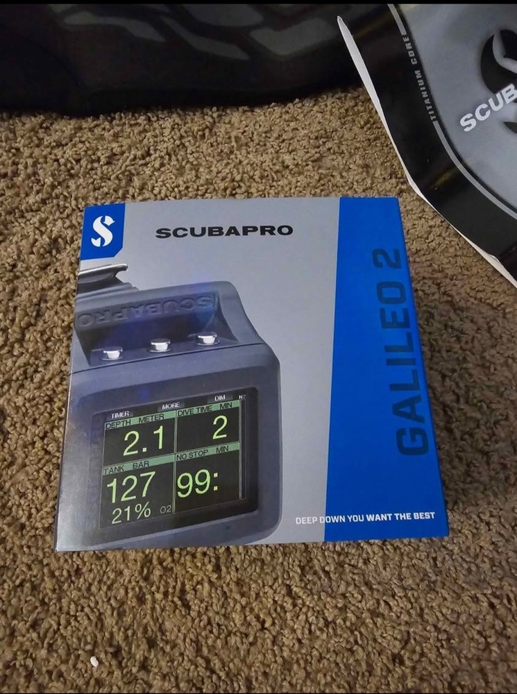 Scubapro Galileo 2 Dive Computer Transmission with Box, Accessories