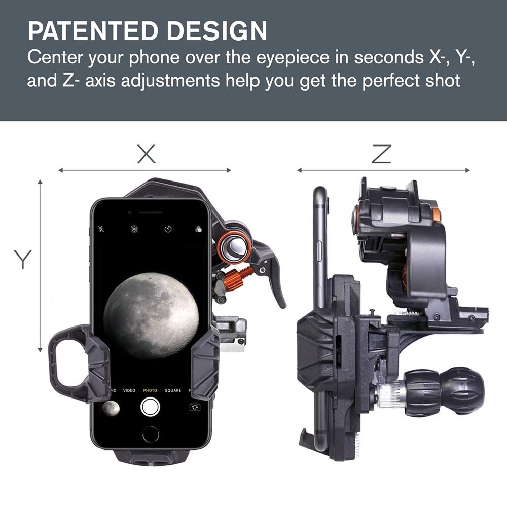 Celestron - NexYZ DX Kit - 3-Axis Universal Smartphone Adapter - Digiscoping ...