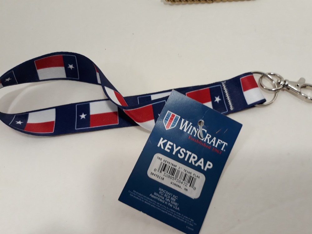 Wincraft Keystrap 1" Texas Flag NWT