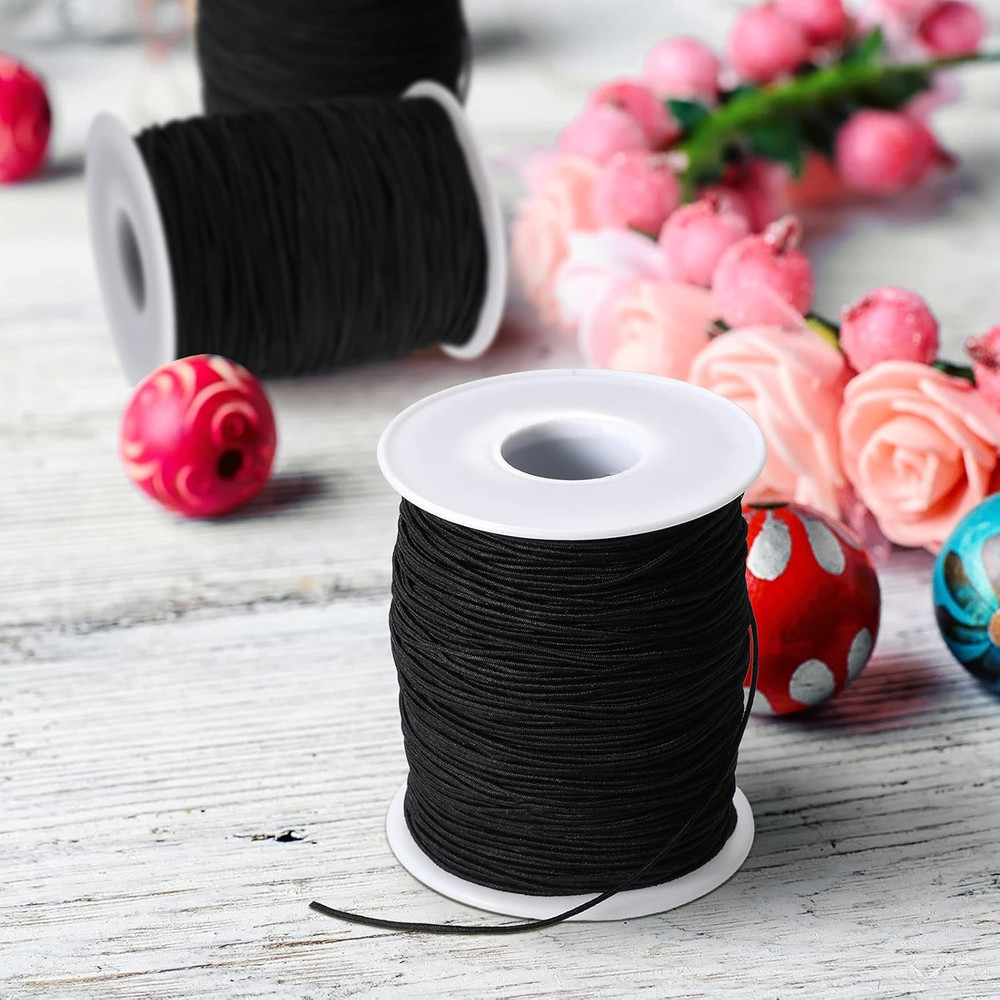 Elastic String for Bracelets Making,2 Rolls 0.8 Mm Bracelet String Elastic Total
