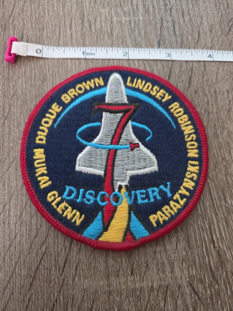 NASA 4" STS-95 SPACE SHUTTLE PATCH, JOHN GLENN RETURN TO SPACE