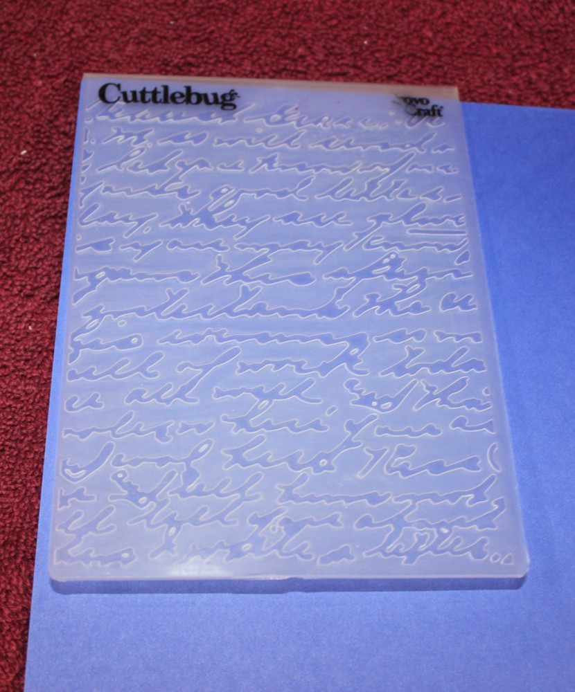 Provo Craft/Cuttlebug Embossing Folder - Script Writing