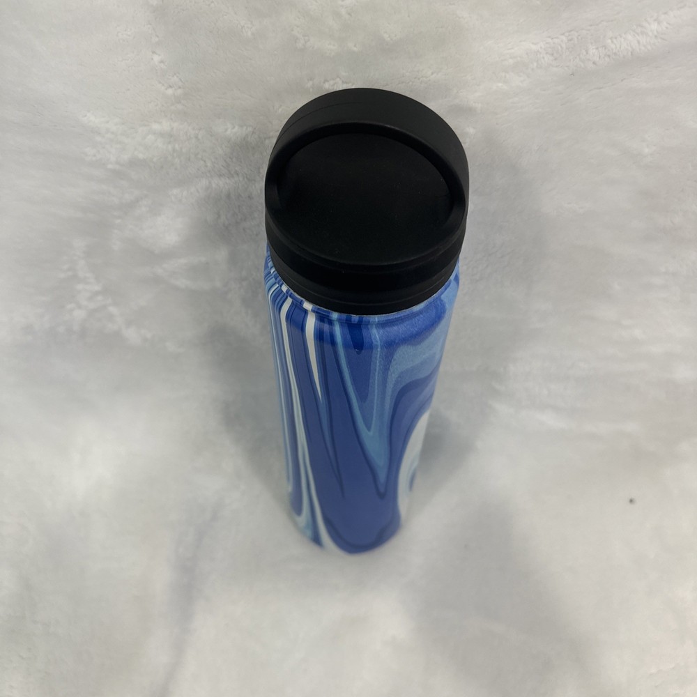 22oz Blue Water Bottle With Handle