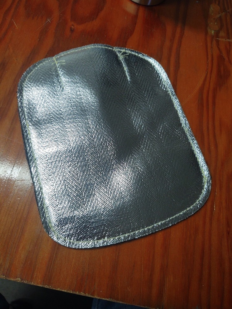 ALUMINIZED GLOVE BACK HAND PAD, DOUBLE LAYER, 972 PAIR