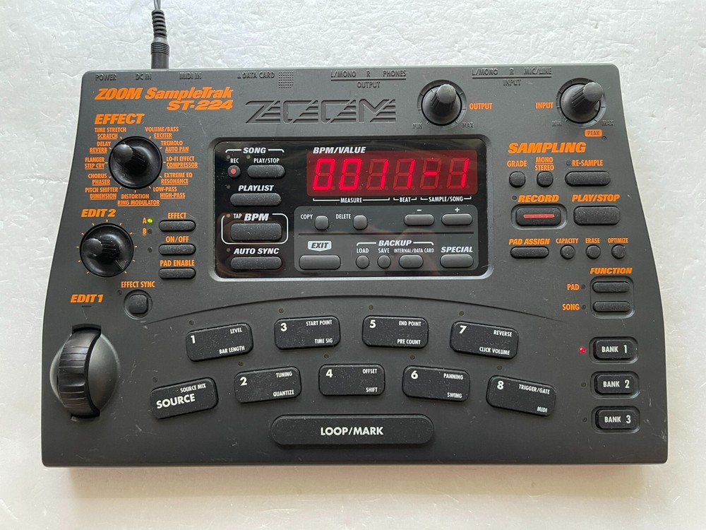 Zoom ST-224 SampleTrak Sampler with Adapter Used from Japan