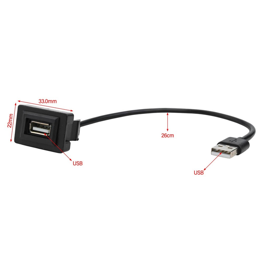 Adequate Connectivity with Compact Design USB Socket Cable For Toyotas
