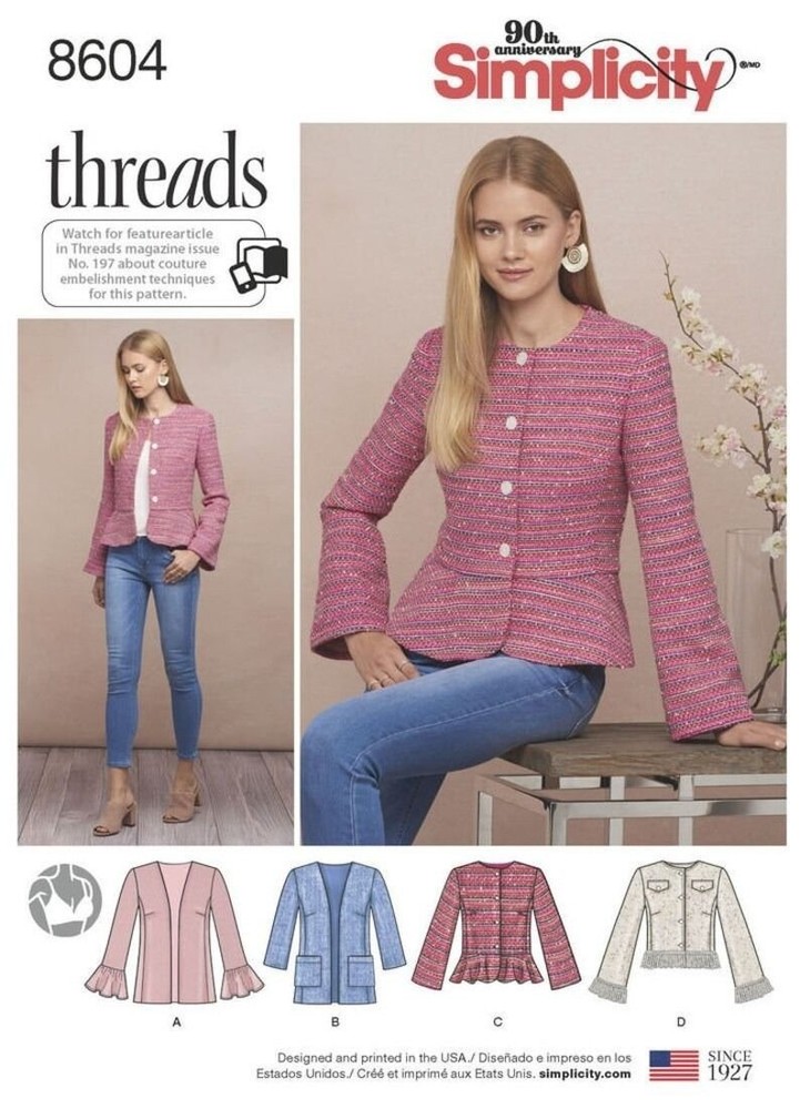 Simplicity Sewing Pattern 8604 0879 Misses Petite Jacket Size 6-14