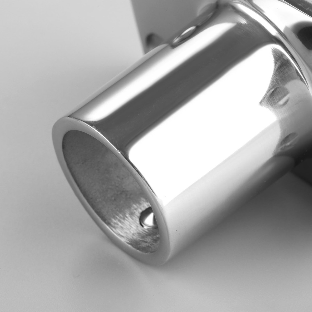 Boat Marine Stainless Steel Tube Hand Rail 90° 7/8" Rectangular Base for 1" Pipe