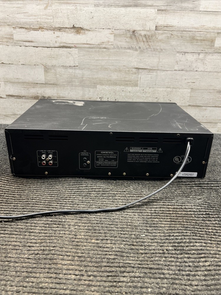 Used ONKYO TA-RW544 Auto Reverse Double Cassette Deck - Powers On