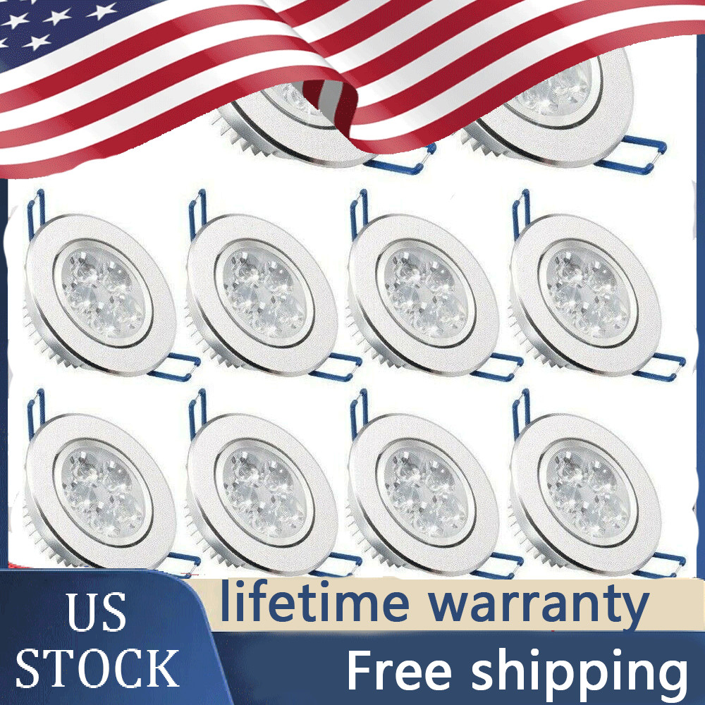 4/10PC 3W/5W LED Downlight Dimmable Spotlight Panel Light Recessed Ceiling Light