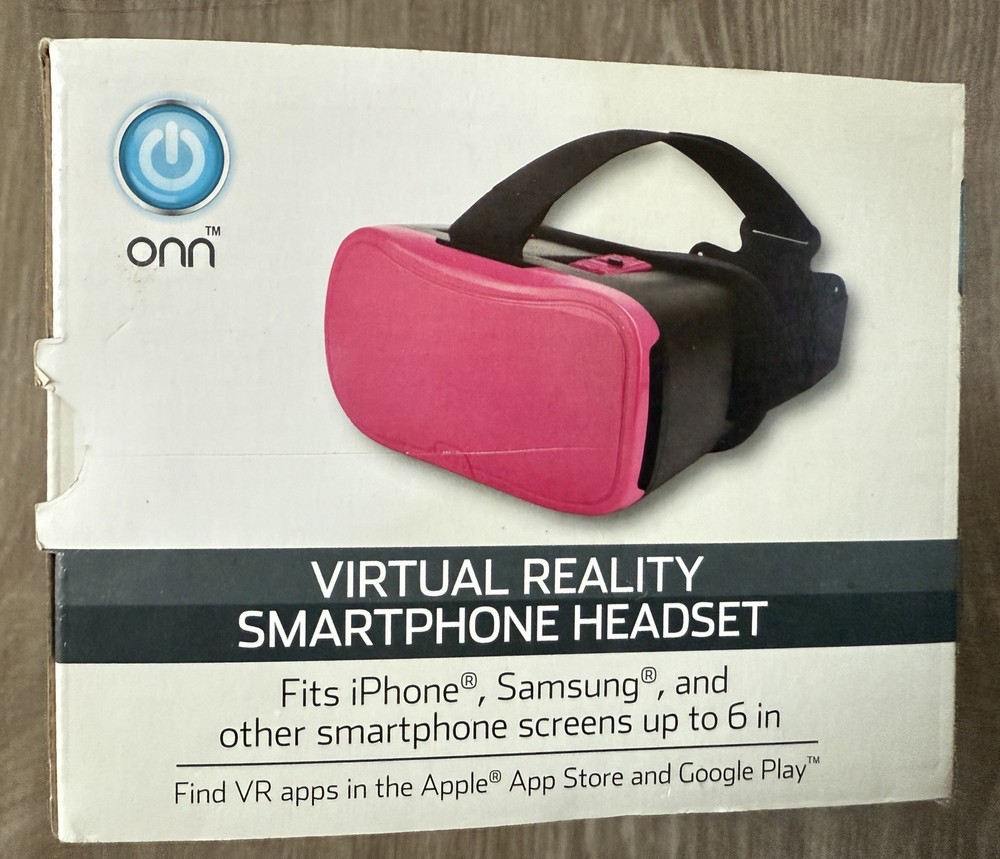ONN WHITE Virtual Reality VR Smartphone Headset Apple/Android NEW