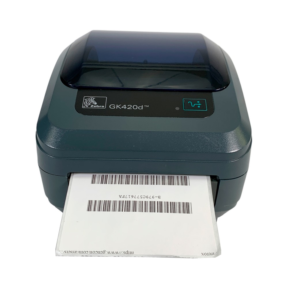 TESTED Zebra GK420d Direct Thermal Barcode Label Printer USB Ethernet BUNDLE