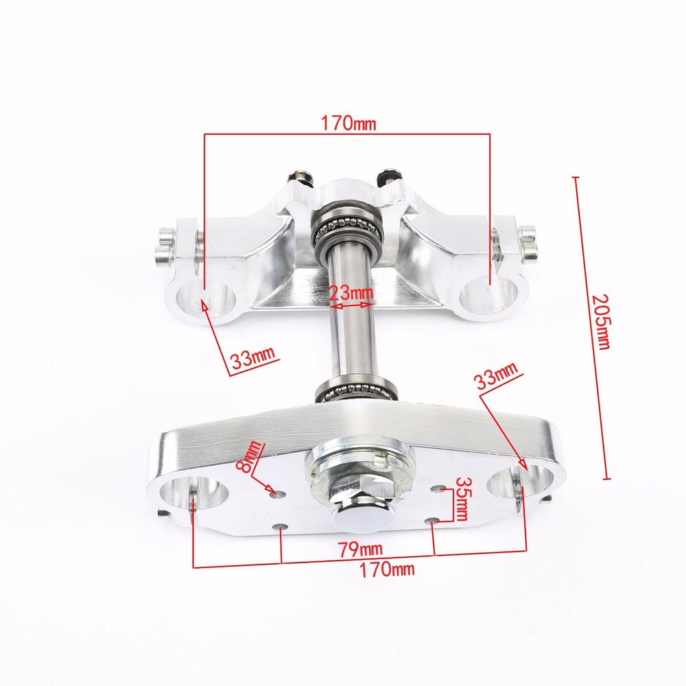33mm Motorcycle Triple Tree 22mm Handlebar Riser Mounting Clamp Front Fork Bikes