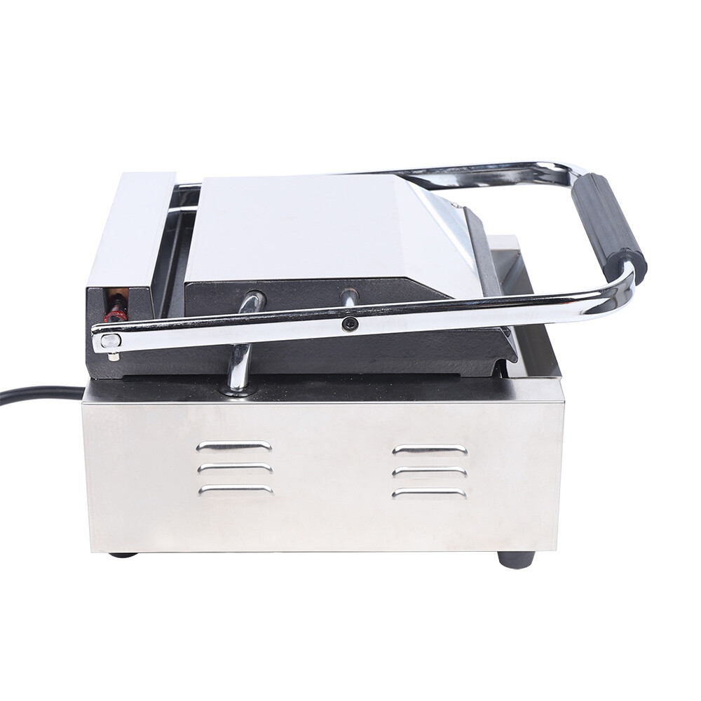 Commercial Sandwich Press Grill Griddle Panini Maker Smooth Flat Surface Steak