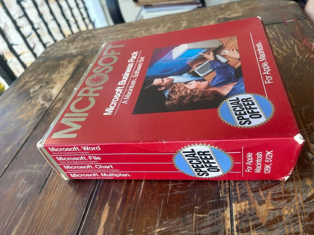 Microsoft Business Pack Macintosh w/ Word Multiplan Chart File Disks