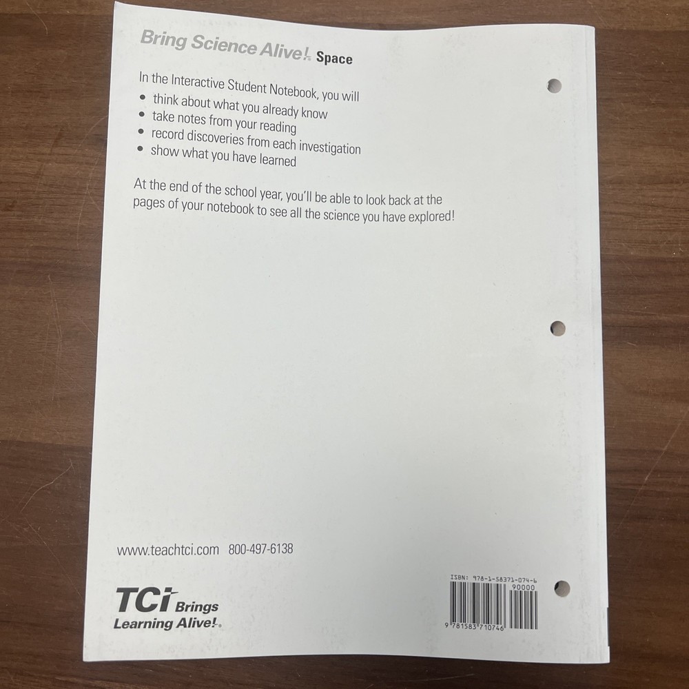 Interactive Student Notebook Bring Science Alive! Space