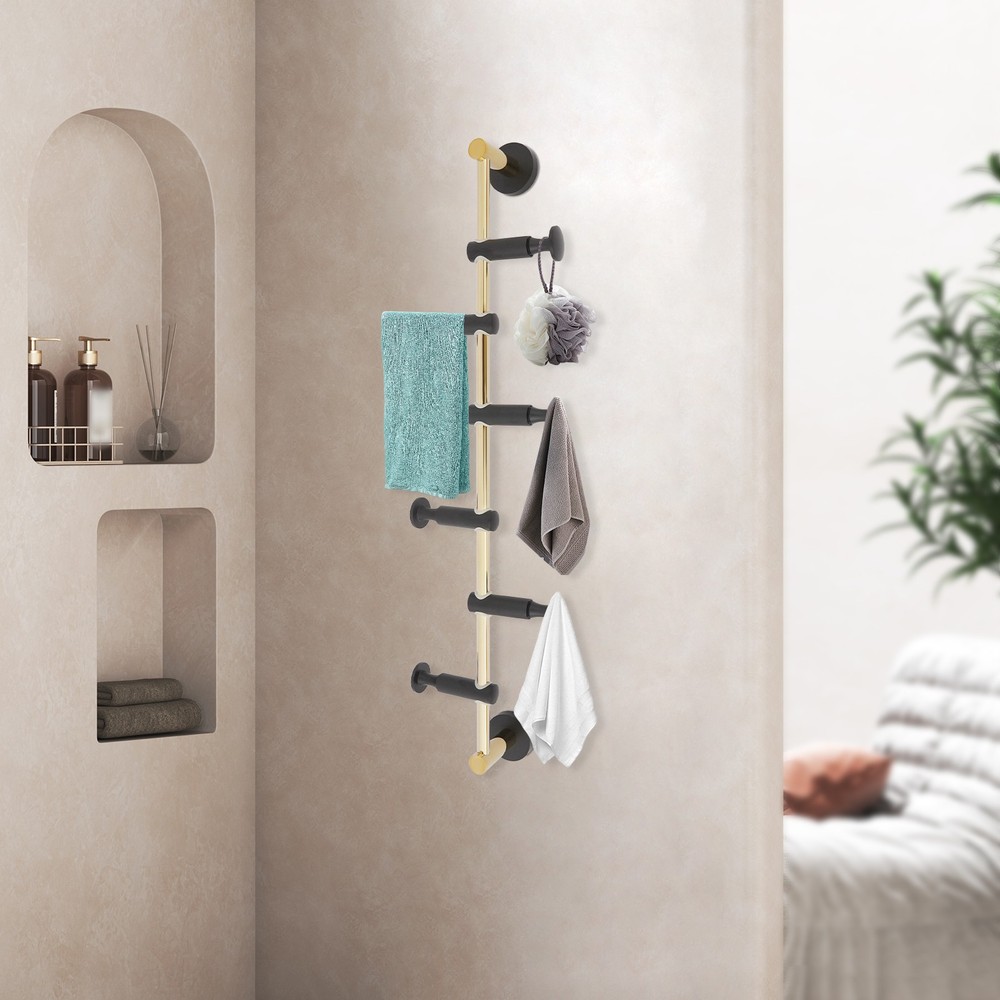 Wall Mounted Coat Rack 6-Hook Coat Rack for Hallway Coat Hat Rack 7*60cm