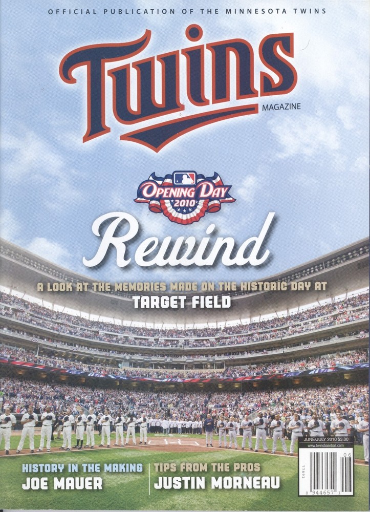2010 Minnesota Twins Program (June/July): Target Field Opening Day Remembered
