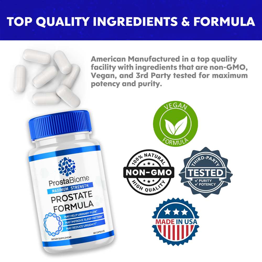 (2 Pack) Prostabiome Maximum Strength Prostate Formula Pills (120 Capsules)