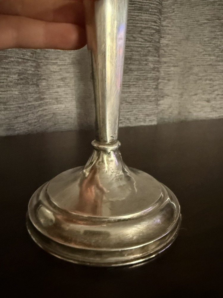 Antique Gorham Sterling Silver Weighted Candlestick Holder Monogram