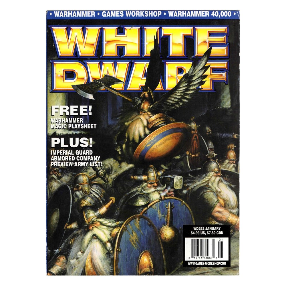 White Dwarf 252 January 2002 w/ Warhammer Magic Playsheet - Fantasy 40k OOP YHP