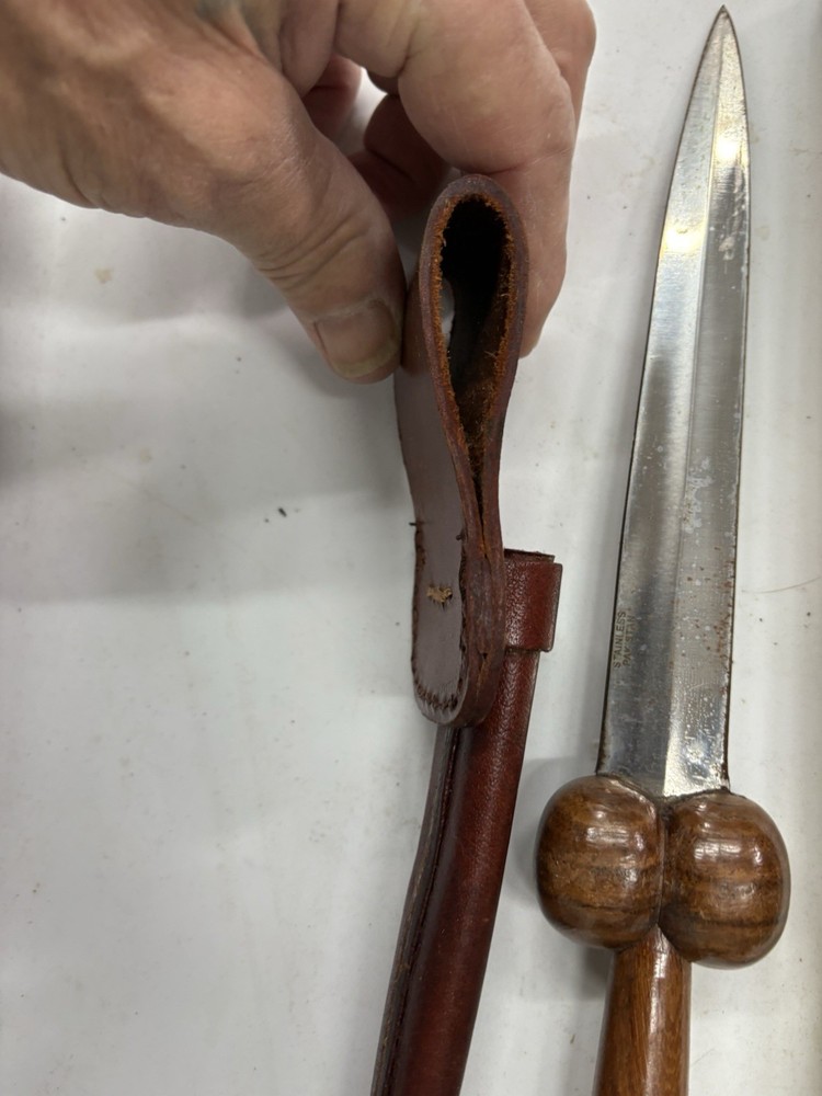 Wood Hilt Bollock Dagger