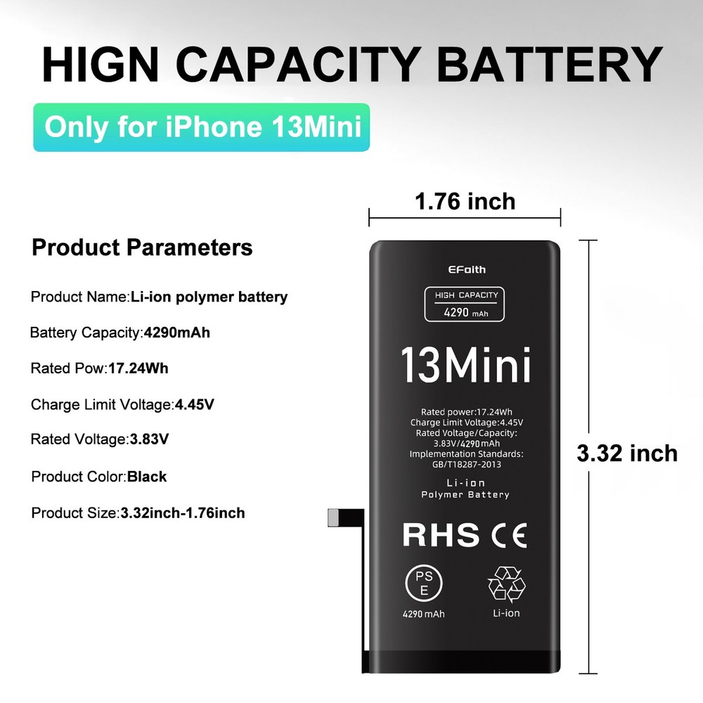 4290mAh OEM Internal Replacement Battery For iPhone 13 Mini Premium Quality Tool