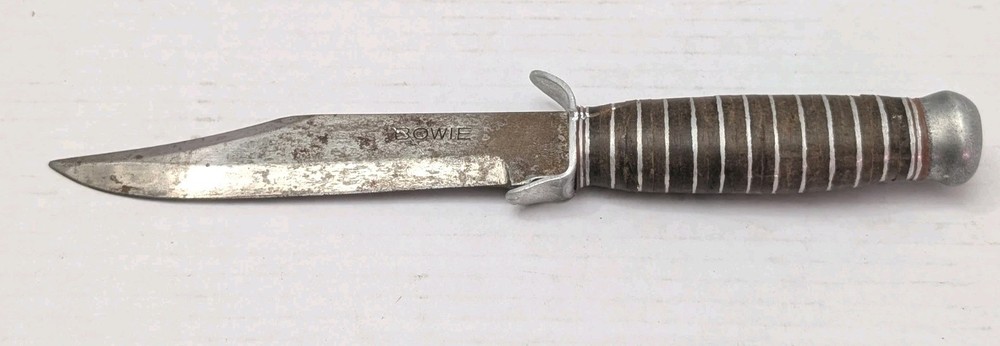Vintage Fixed Blade Bowie Knife Need TLC