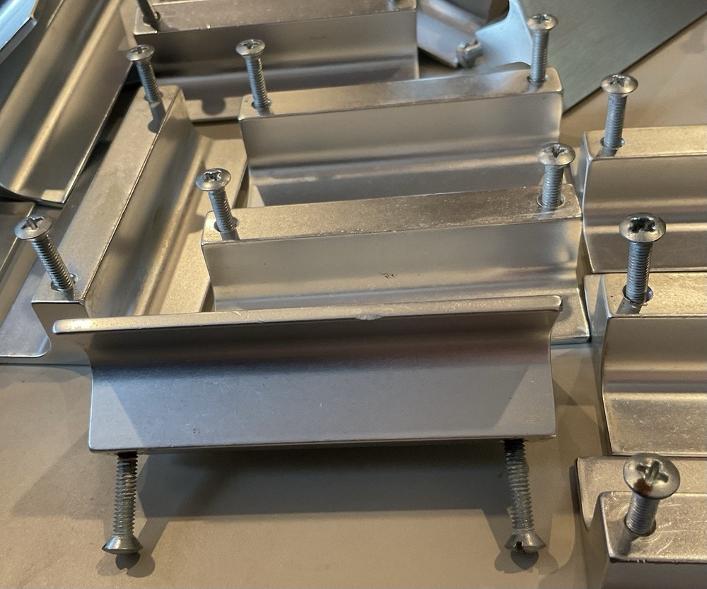 Vintage Stainless Steel Drawer Pull Cabinet Handle, Rectangular 3.5"x2", Brushed