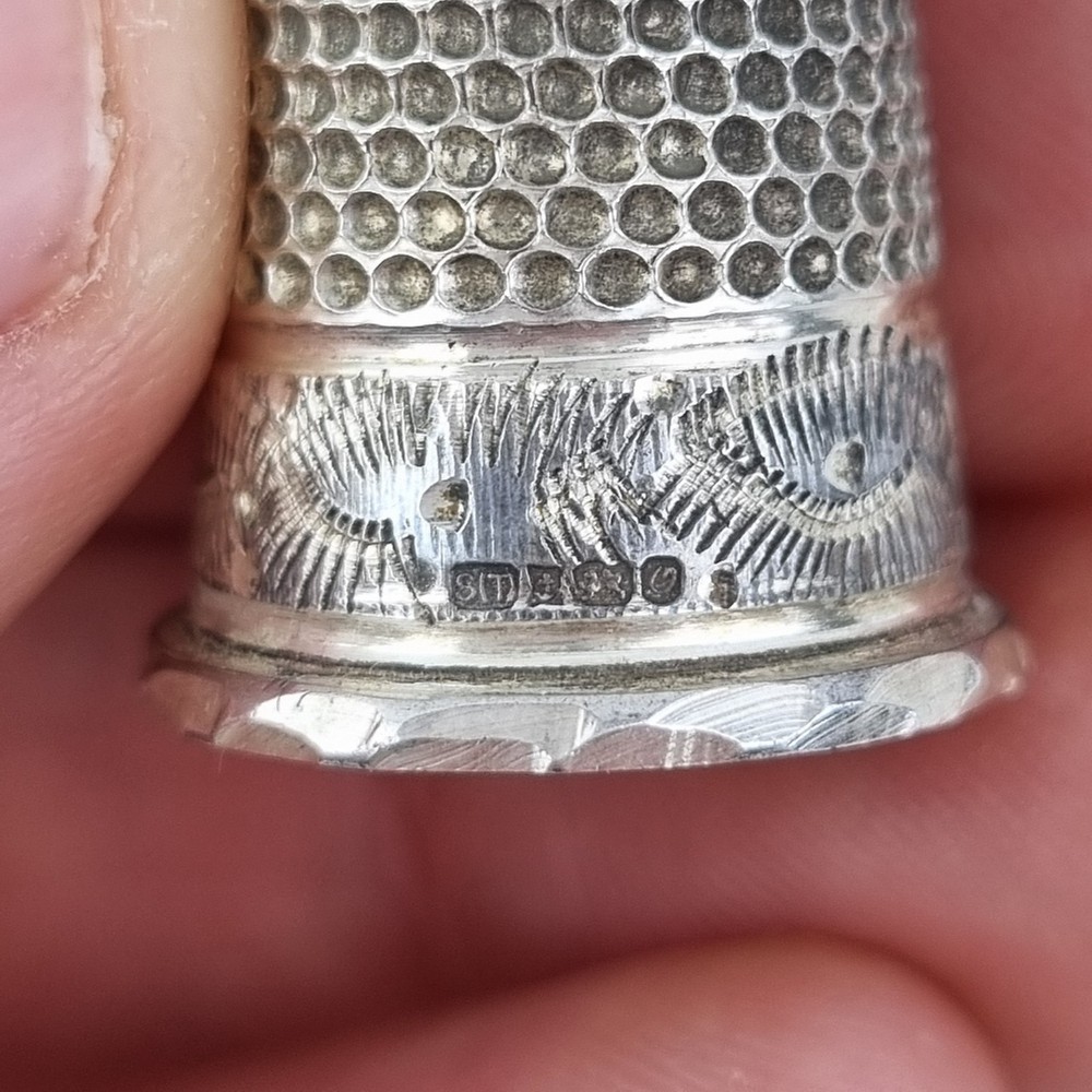 Vintage Solid Silver Thimble Birmingham 1988 Swann Thimbles
