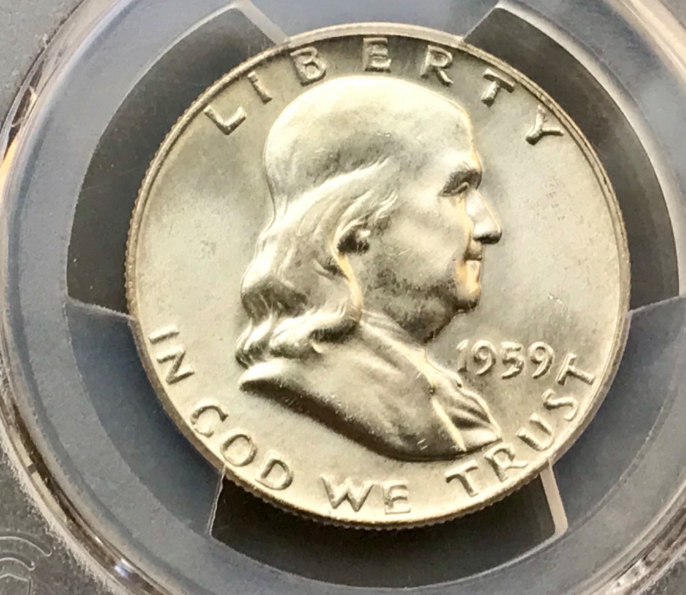 1959 Franklin PCGS MS65FBL DDR Type 2/1
