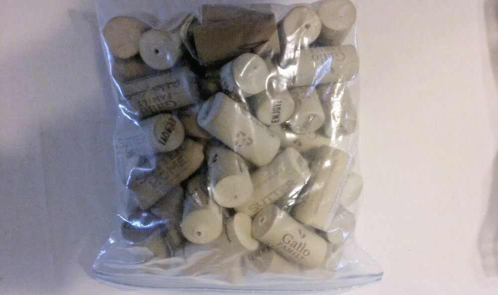 100 Used Synthetic Wine Corks For Crafting