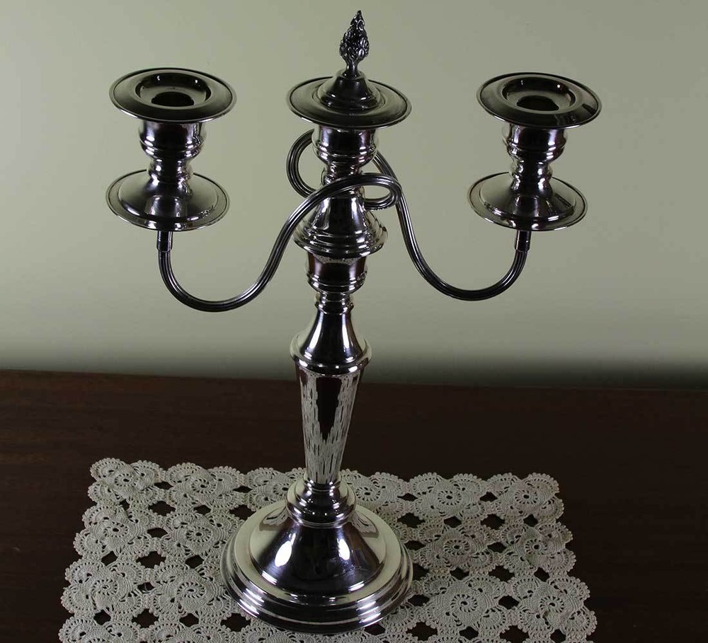 Candelabra, 3 Light, Beaded or Plain