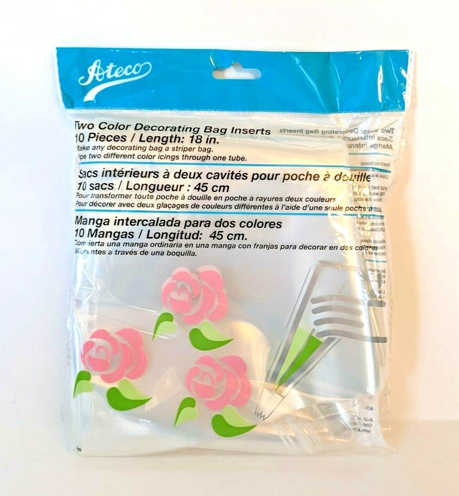 Ateco Two-Color Cake Decorating Bag Inserts
