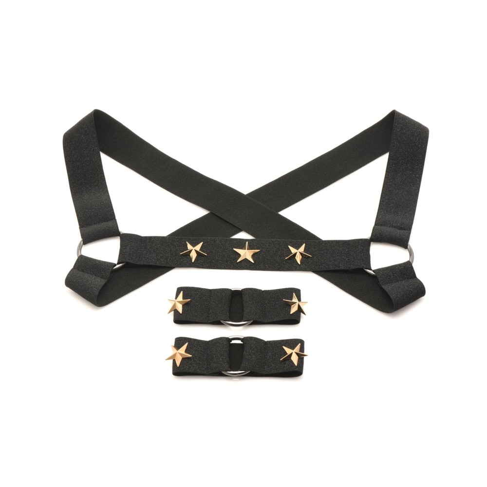 Rave Harness Elastic Chest Harness with Arm Bands
