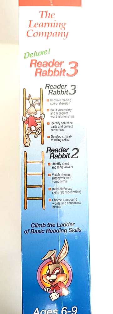 READER RABBIT 3 Deluxe Learning Company 1997 CD-ROM Video Game Windows Mac