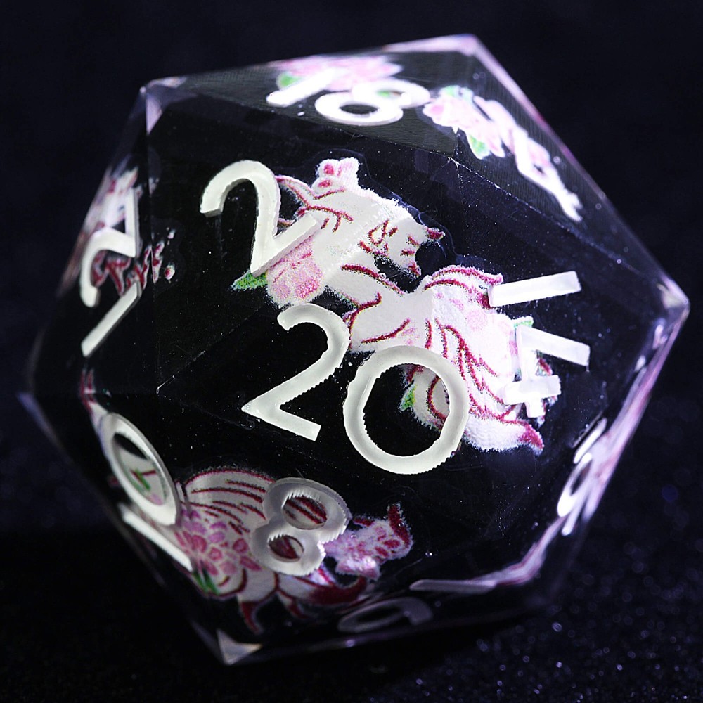 9 Polyhedral Resin DD Sets Dice Nine-Tailed Ember Oath