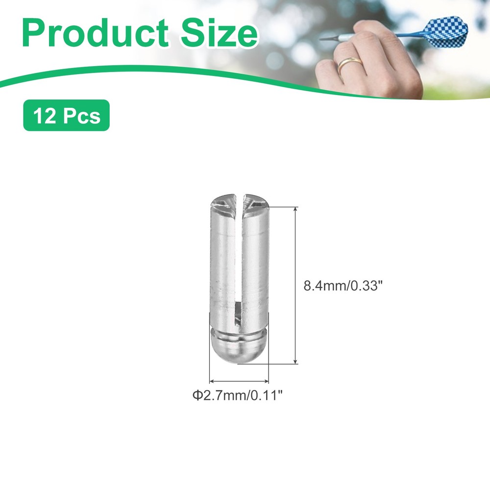 12pcs Dart Flight Protectors, Dart Wing Protectors Silver
