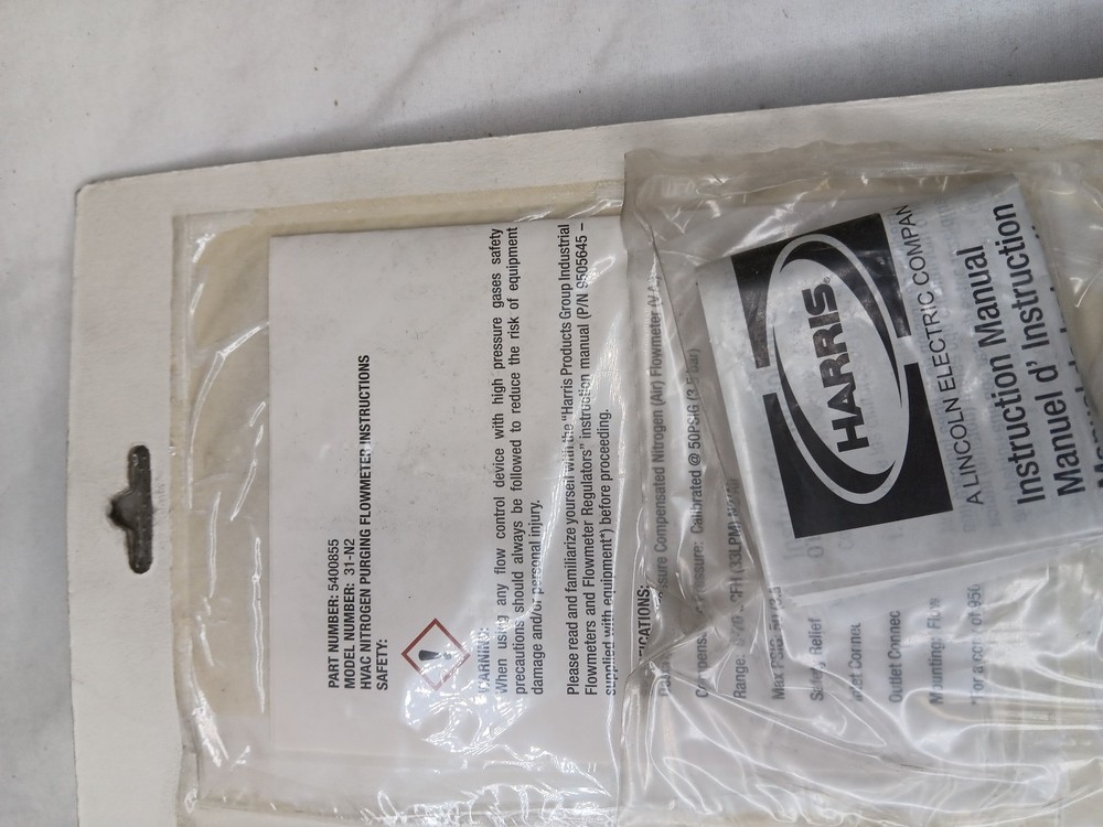 Harris Model 31 Nitrogen-Purging Flowmeter 5400855