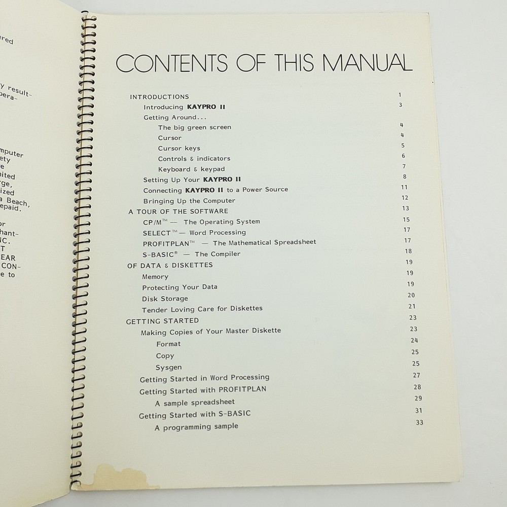 Lot of 4 KAYPRO II Users Guide Manuals Microsoft Basic S-Basic Select Profitplan