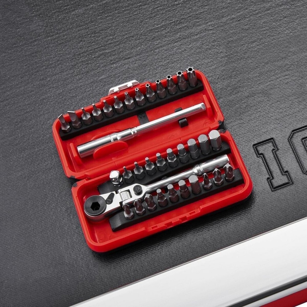 ICON RXFT-35 Locking Flex Head Ratchet Bit Set 35 Piece W/Protective Case