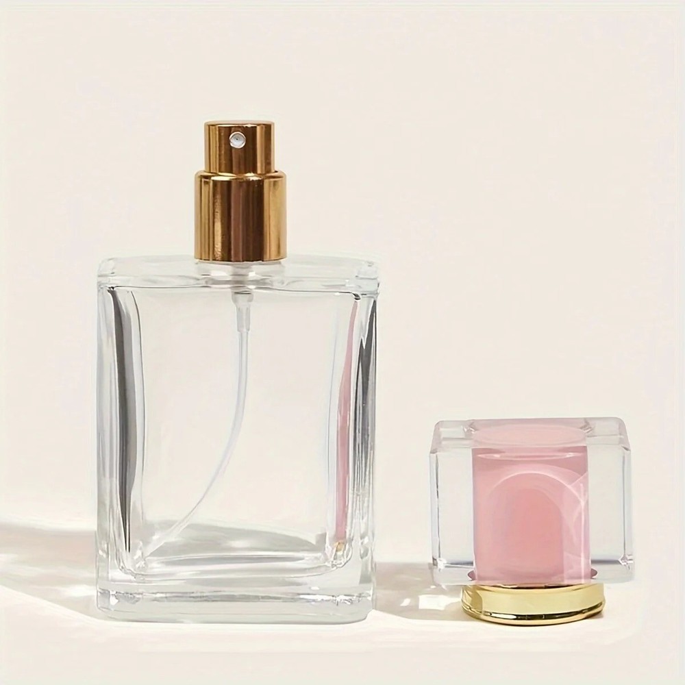 50ml Empty Refillable Travel Glass Perfume Bottle With Spray Atomizer